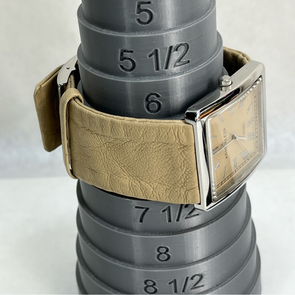 Anne Klein square face leather band new battery